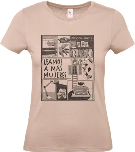 Camiseta Leamos a Más Mujeres - Rosa - Talla S
