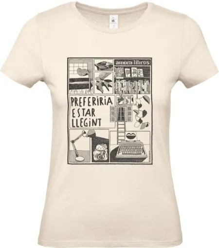 Samarreta Preferiria Estar Llegint - Cru - Talla S