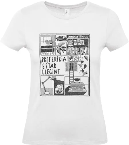 Samarreta Preferiria Estar Llegint - Blanc - Talla L