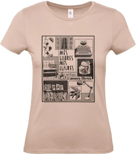 Samarreta Més Llibres Més Lliures - Rosa - Talla S