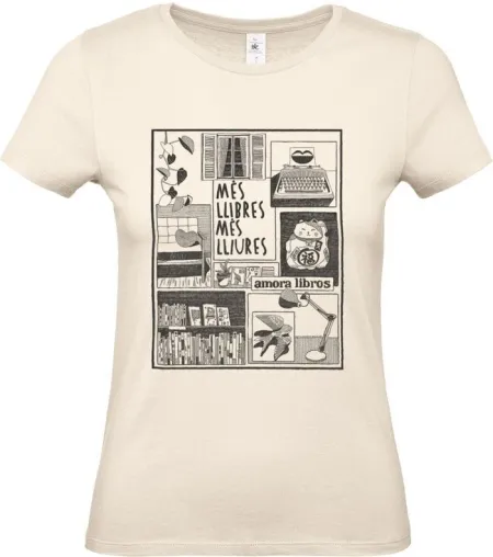 Samarreta Més Llibres Més Lliures - Cru - Talla M