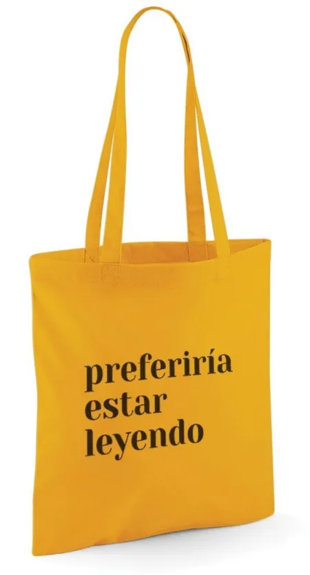 Bolsa Preferiría Estar Leyendo - Mostaza