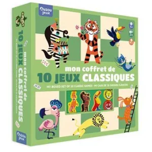Mi Caja de 10 Juegos Clasicos. Juego de Madera